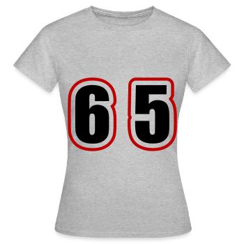 65 Number College - Women's T-Shirt - heather grey - Front - AI Model Female 172 dark (172cm)
