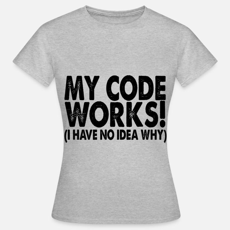 Coder - Frauen T-Shirt - Grau meliert
