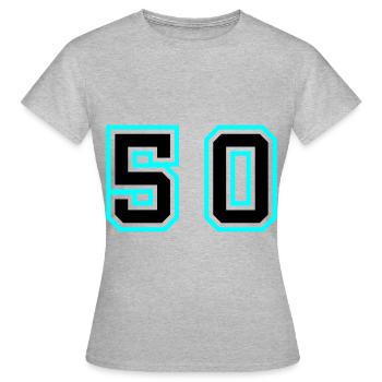 Symbole de 50 chiffres - T-shirt Femme - gris chiné - Devant - AI Model Female 172 dark (172cm)