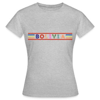 BOLIVIEN - Frauen T-Shirt - Grau meliert - Vorne - AI Model Female 172 dark (172cm)