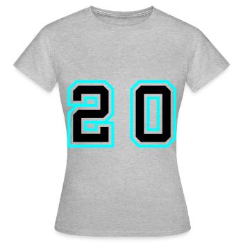 Symbole de 20 chiffres - T-shirt Femme - gris chiné - Devant - AI Model Female 172 dark (172cm)