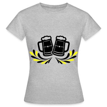 Chope de bière symbole de bière - T-shirt Femme - gris chiné - Devant - AI Model Female 172 dark (172cm)