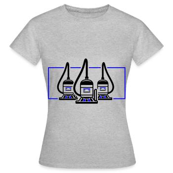 Nettoyage de l’aspirateur - T-shirt Femme - gris chiné - Devant - AI Model Female 172 dark (172cm)