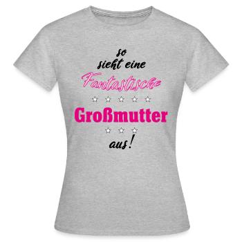 Fantastische Grossmutter - Frauen T-Shirt - Grau meliert - Vorne - AI Model Female 172 dark (172cm)