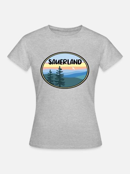 Sauerland - Frauen T-Shirt - Grau meliert