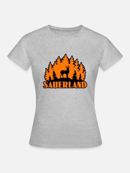 Sauerland - Frauen T-Shirt - Grau meliert