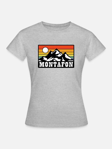 Montafon - Frauen T-Shirt - Grau meliert