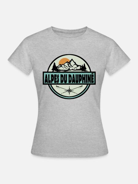 Alpes du Dauphine - Frauen T-Shirt - Grau meliert