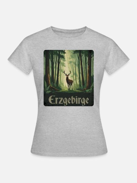 Erzgebirge - Frauen T-Shirt - Grau meliert