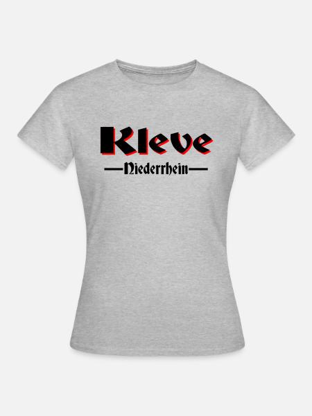 Kleve schwarz rot - Frauen T-Shirt - Grau meliert