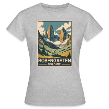 Catinaccio Dolomites - T-shirt Femme - gris chiné - Devant - AI Model Female 172 dark (172cm)
