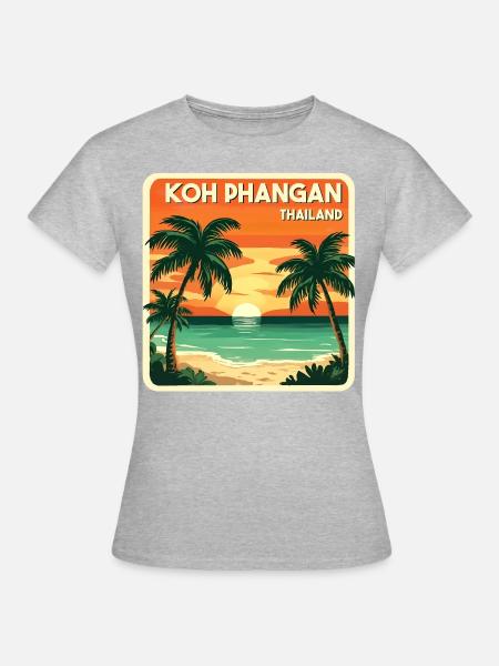 Koh Phangan Thailand - Frauen T-Shirt - Grau meliert