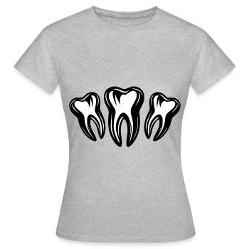 Icône de dentiste dentaire dentaire dentaire - T-shirt Femme - gris chiné - Devant - AI Model Female 172 dark (172cm)