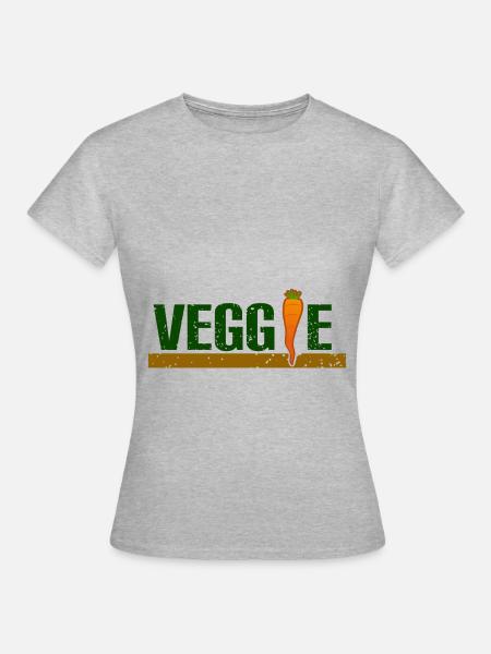 VEGGIE VEGGIE - Frauen T-Shirt - Grau meliert