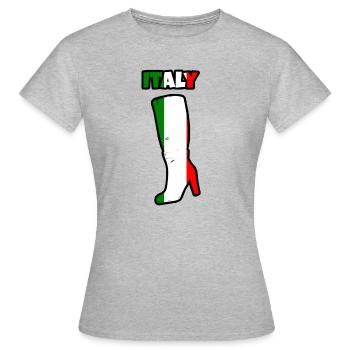 Italy italy italy boots - Women's T-Shirt - heather grey - Front - AI Model Female 172 dark (172cm)