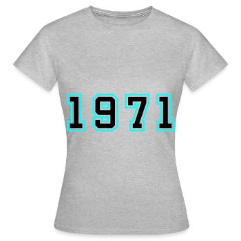 1971 Year Birthday - Women's T-Shirt - heather grey - Front - AI Model Female 172 dark (172cm)