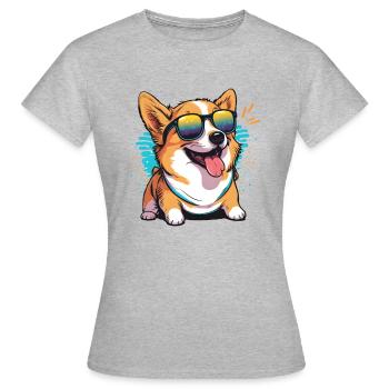 Chien mignon Propriétaire Chien Chien Chien mignon - T-shirt Femme - gris chiné - Devant - AI Model Female 172 dark (172cm)