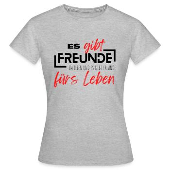 Beste Freunde FREUND Kumpel Kumpels - Frauen T-Shirt - Grau meliert - Vorne - AI Model Female 172 dark (172cm)