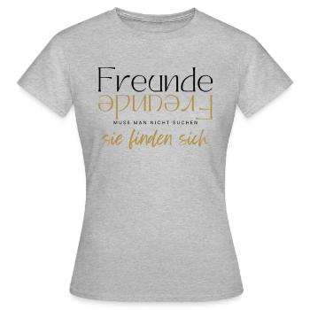 Beste Freunde FREUND Kumpel Kumpels - Frauen T-Shirt - Grau meliert - Vorne - AI Model Female 172 dark (172cm)