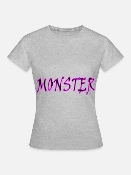 monster - Frauen T-Shirt - Grau meliert