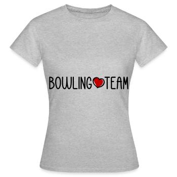Équipe de bowling - T-shirt Femme - gris chiné - Devant - AI Model Female 172 dark (172cm)