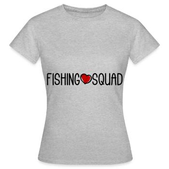 Fishing Squad - Frauen T-Shirt - Grau meliert - Vorne - AI Model Female 172 dark (172cm)