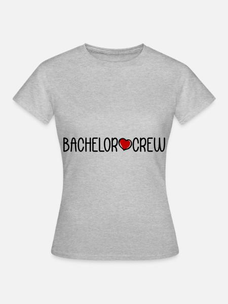 Bachelor Crew - Frauen T-Shirt - Grau meliert
