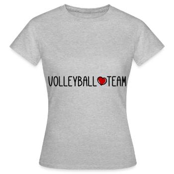Volleyball Team - Frauen T-Shirt - Grau meliert - Vorne - AI Model Female 172 dark (172cm)