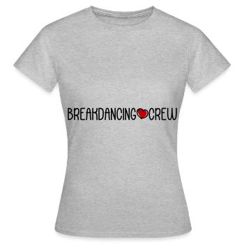 Breakdancing Crew - Frauen T-Shirt - Grau meliert - Vorne - AI Model Female 172 dark (172cm)