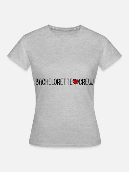 Bachelorette Crew - Frauen T-Shirt - Grau meliert