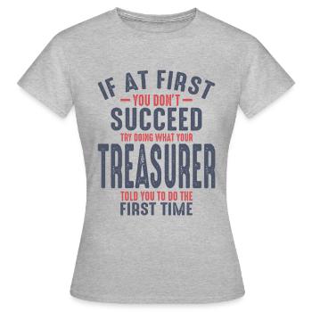 Treasurer - Women's T-Shirt - heather grey - Front - AI Model Female 172 dark (172cm)
