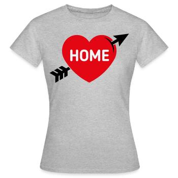 I Love My Home (Home Country / Hometown / 3C) - Women's T-Shirt - heather grey - Front - AI Model Female 172 dark (172cm)