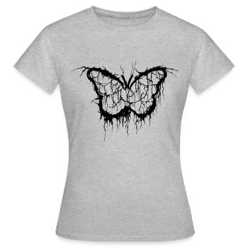 papillon noir brutal deluxe - T-shirt Femme - gris chiné - Devant - AI Model Female 172 dark (172cm)