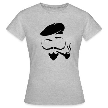 Hipster - Frauen T-Shirt - Grau meliert - Vorne - AI Model Female 172 dark (172cm)