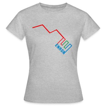 Drôle d’Enron - T-shirt Femme - gris chiné - Devant - AI Model Female 172 dark (172cm)