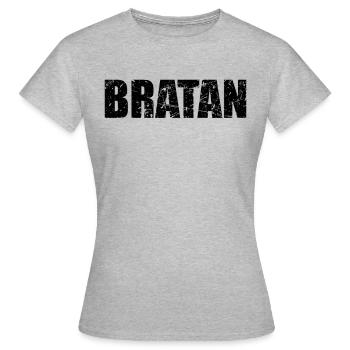 Bratan Russie Hip Hop cadeau anniversaire - T-shirt Femme - gris chiné - Devant - AI Model Female 172 dark (172cm)