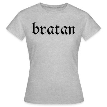 Bratan Russie cadeau hip hop anniversaire - T-shirt Femme - gris chiné - Devant - AI Model Female 172 dark (172cm)