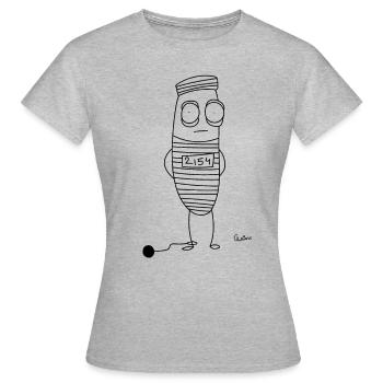 Chillions prisoner - Women's T-Shirt - heather grey - Front - AI Model Female 172 dark (172cm)