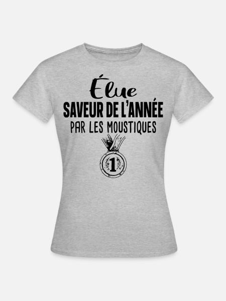Moustique Insecte Piquer Cadeau Humour Suceur - T-shirt Femme - gris chiné