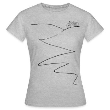 Mountainbike Bike Fahrrad Mountainbiker Radsport - Frauen T-Shirt - Grau meliert - Vorne - AI Model Female 172 dark (172cm)