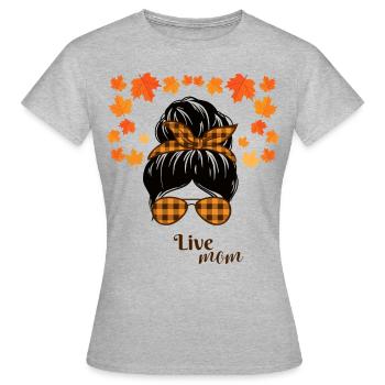 MomLife - Frauen T-Shirt - Grau meliert - Vorne - AI Model Female 172 dark (172cm)