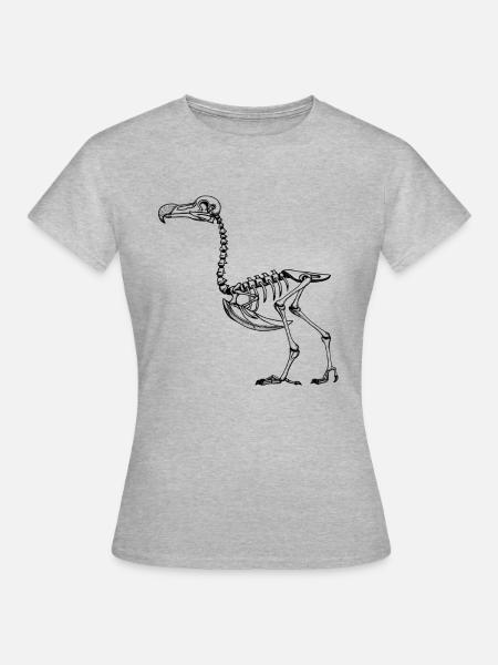 Dodo Skeleton - Women's T-Shirt - heather grey