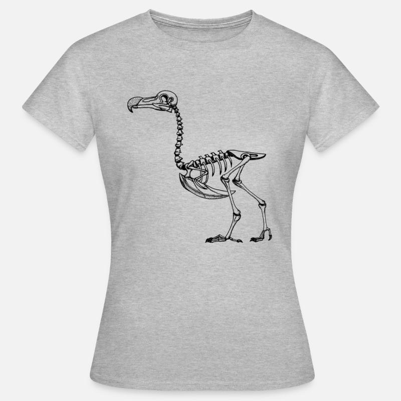 Dodo Skeleton - Women's T-Shirt - heather grey