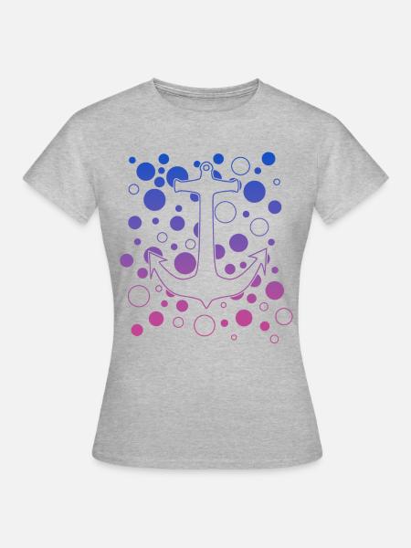 Anker - Frauen T-Shirt - Grau meliert