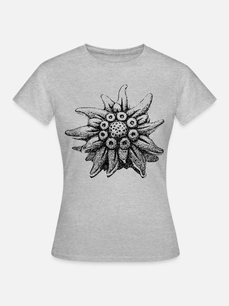 edelweiss - Frauen T-Shirt - Grau meliert