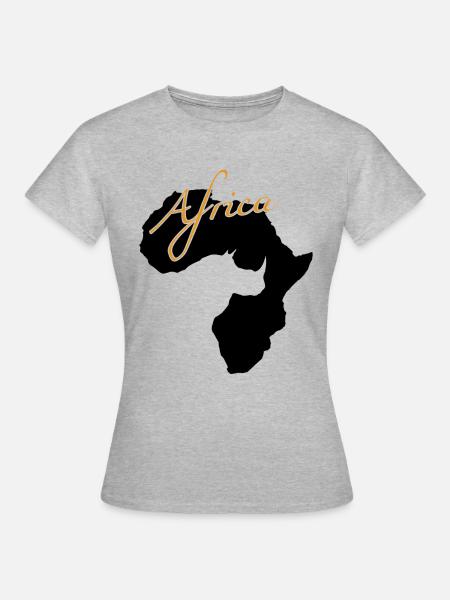 Africa Afrika - Frauen T-Shirt - Grau meliert