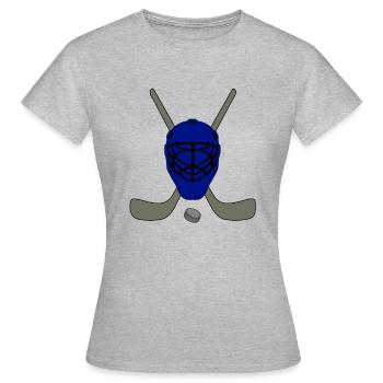 Masque de hockey sur glace - T-shirt Femme - gris chiné - Devant - AI Model Female 172 dark (172cm)