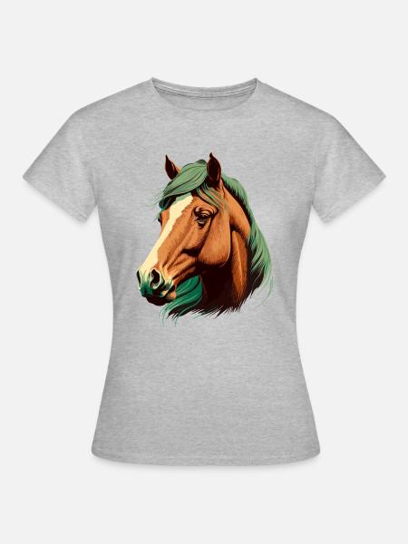 Schöne Stute - Frauen T-Shirt - Grau meliert