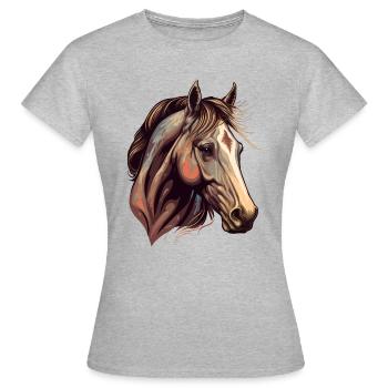 Bel étalon - T-shirt Femme - gris chiné - Devant - AI Model Female 172 dark (172cm)