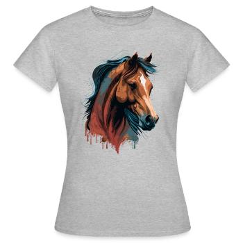 Head of a Mare - Women's T-Shirt - heather grey - Front - AI Model Female 172 dark (172cm)